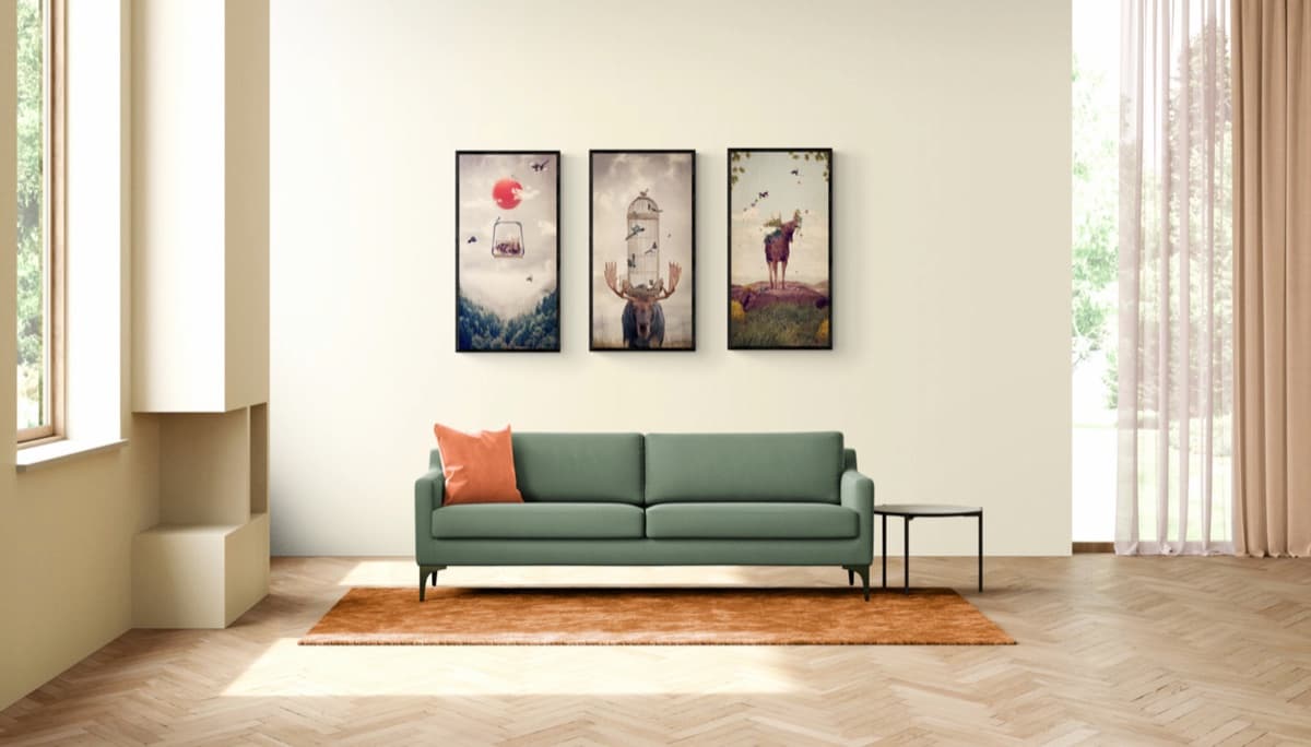 Going Up displayed on a wall